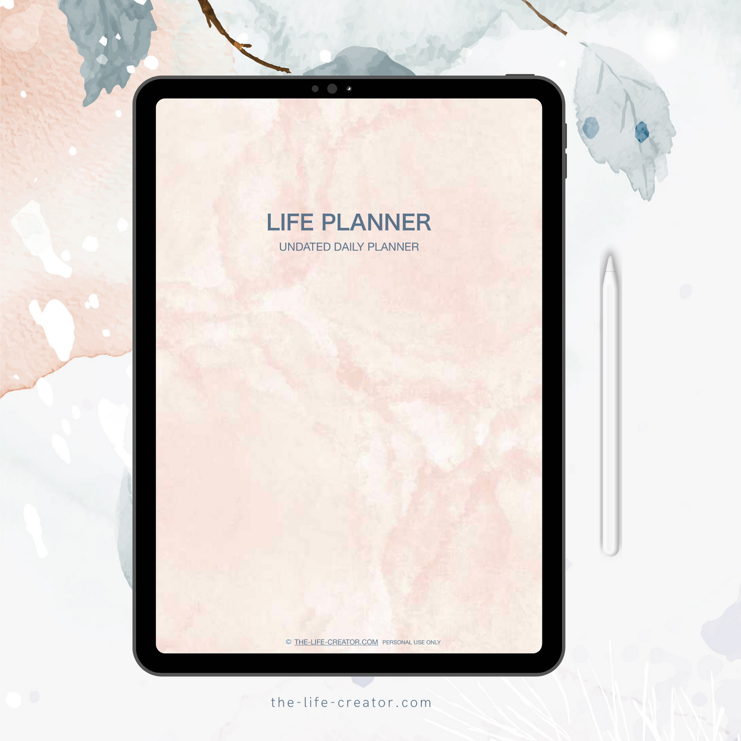 Life Planner | Undated | Portrait | Monthly, Weekly, Daily
