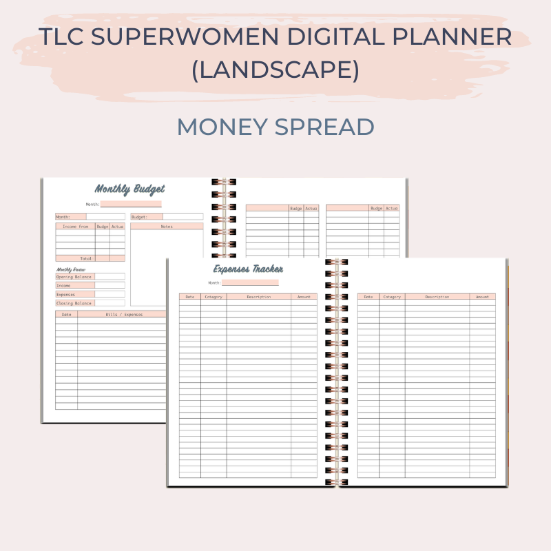 TLC SUPERWOMEN Undated Digital Planner (Landscape)
