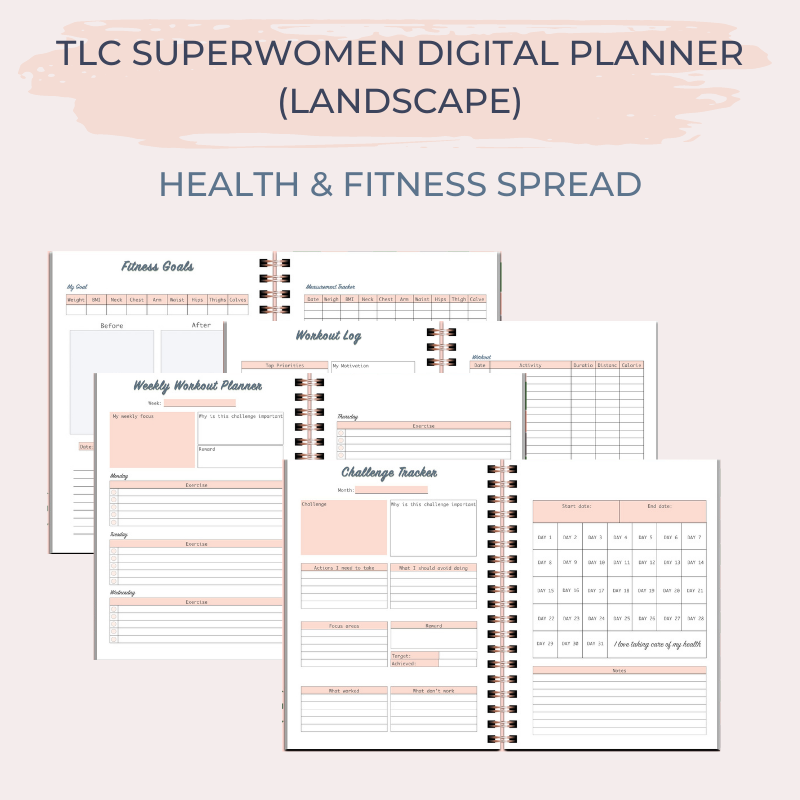 TLC SUPERWOMEN Undated Digital Planner (Landscape)