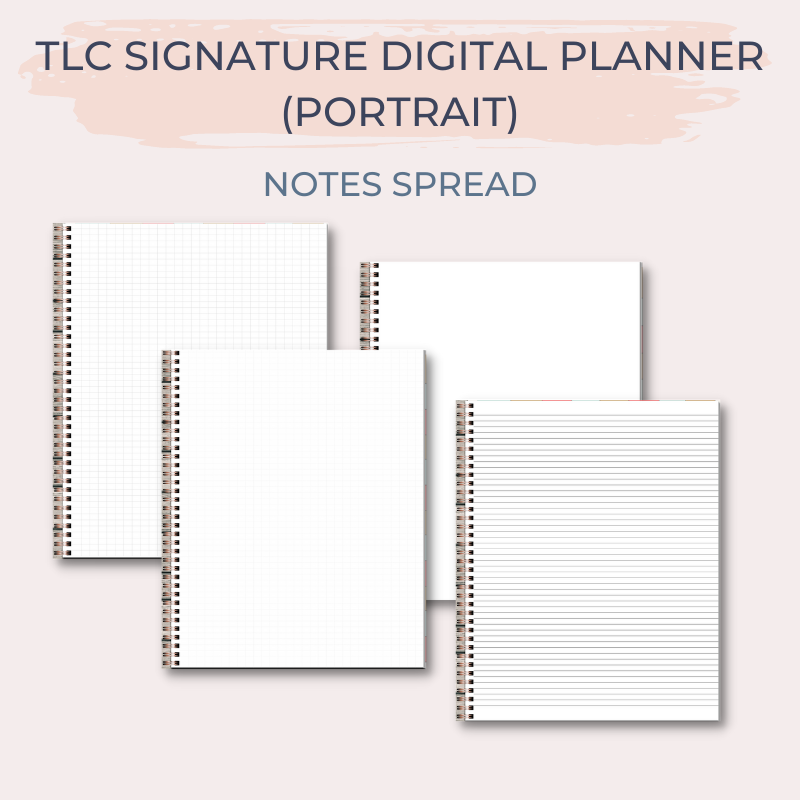 TLC SIGNATURE Undated Digital Planner (Portrait)