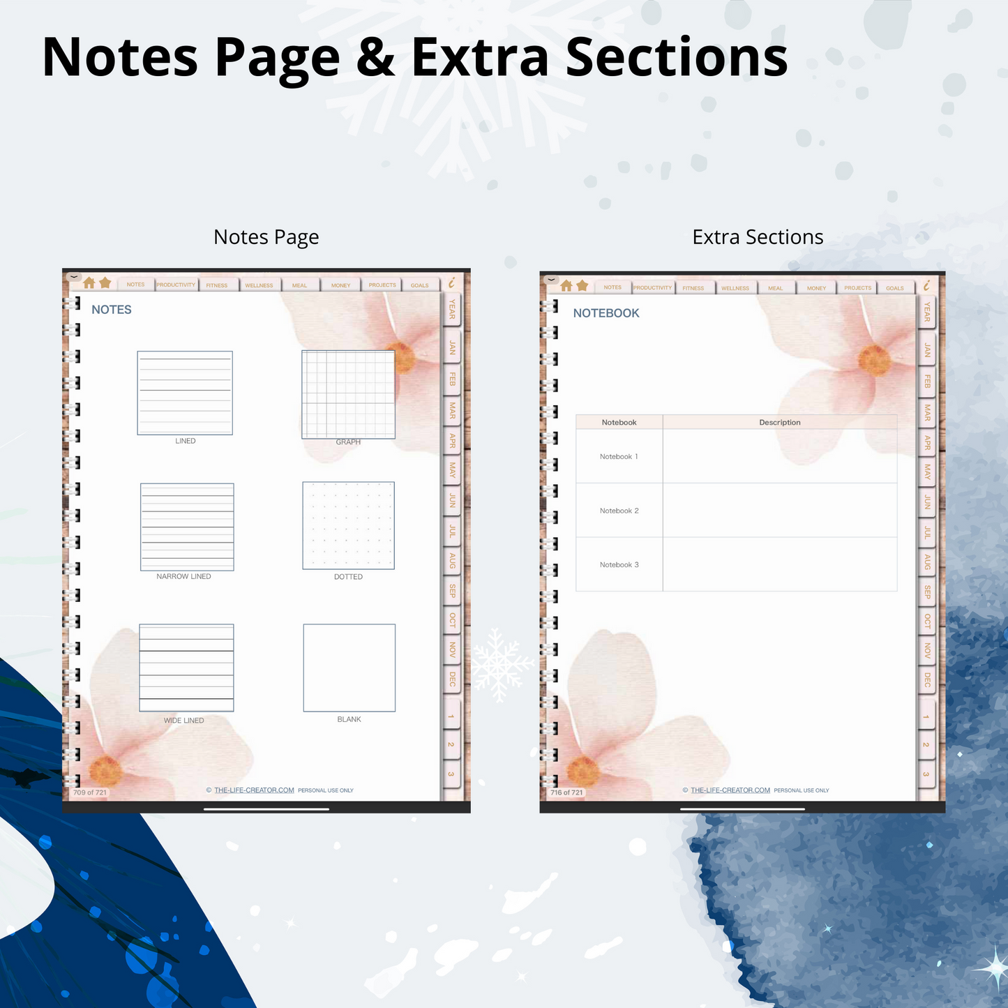 Life Planner | Undated | Portrait | Monthly, Weekly, Daily