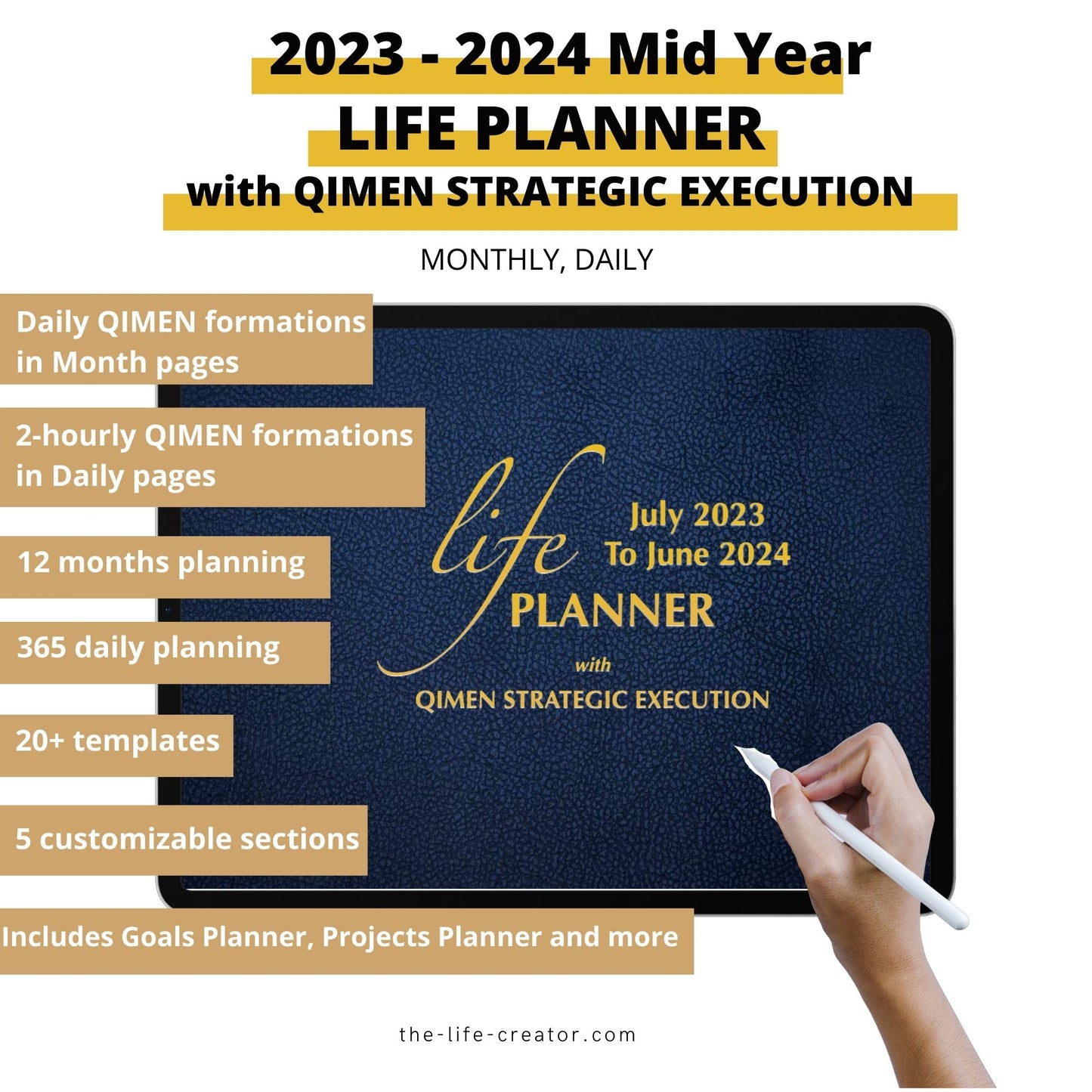 2023 2024 Mid Year Digital Life Planner with QIMEN Strategic Execution