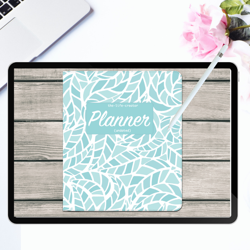 TLC NATURAL LEAVES Undated Digital Planner (Landscape)