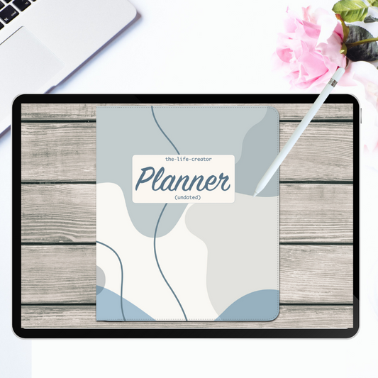 TLC OCEAN BLUE Undated Digital Planner (Landscape)