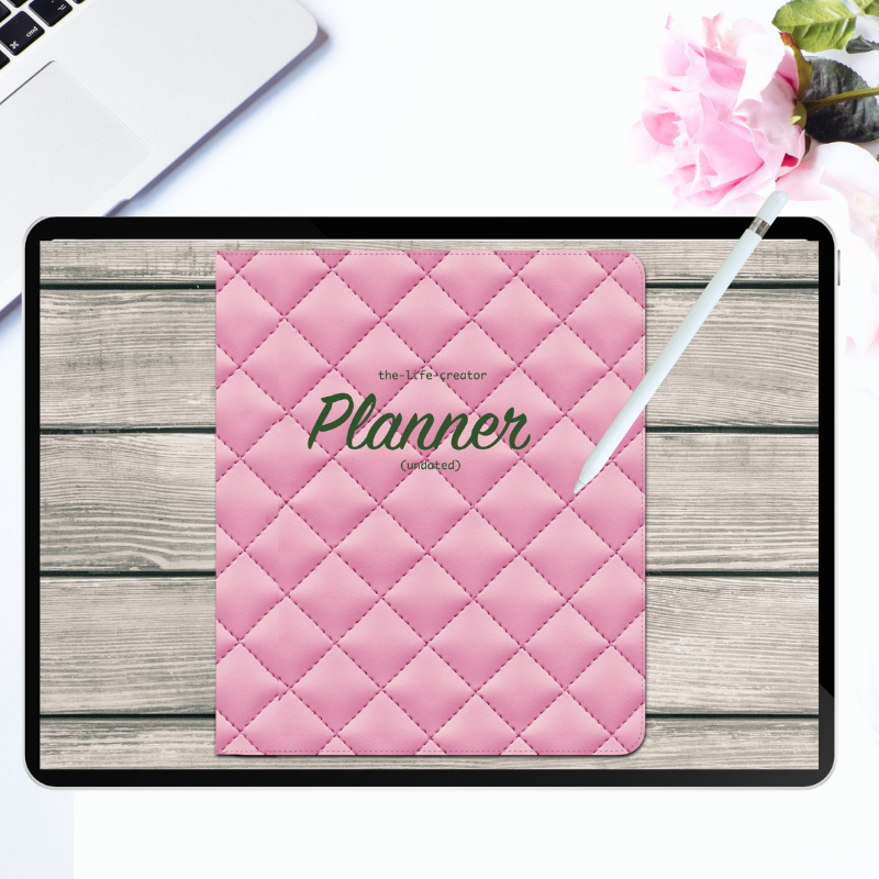 TLC QUILT PINK Undated Digital Planner (Landscape)