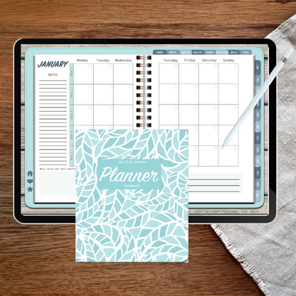 TLC NATURAL LEAVES Undated Digital Planner (Landscape)