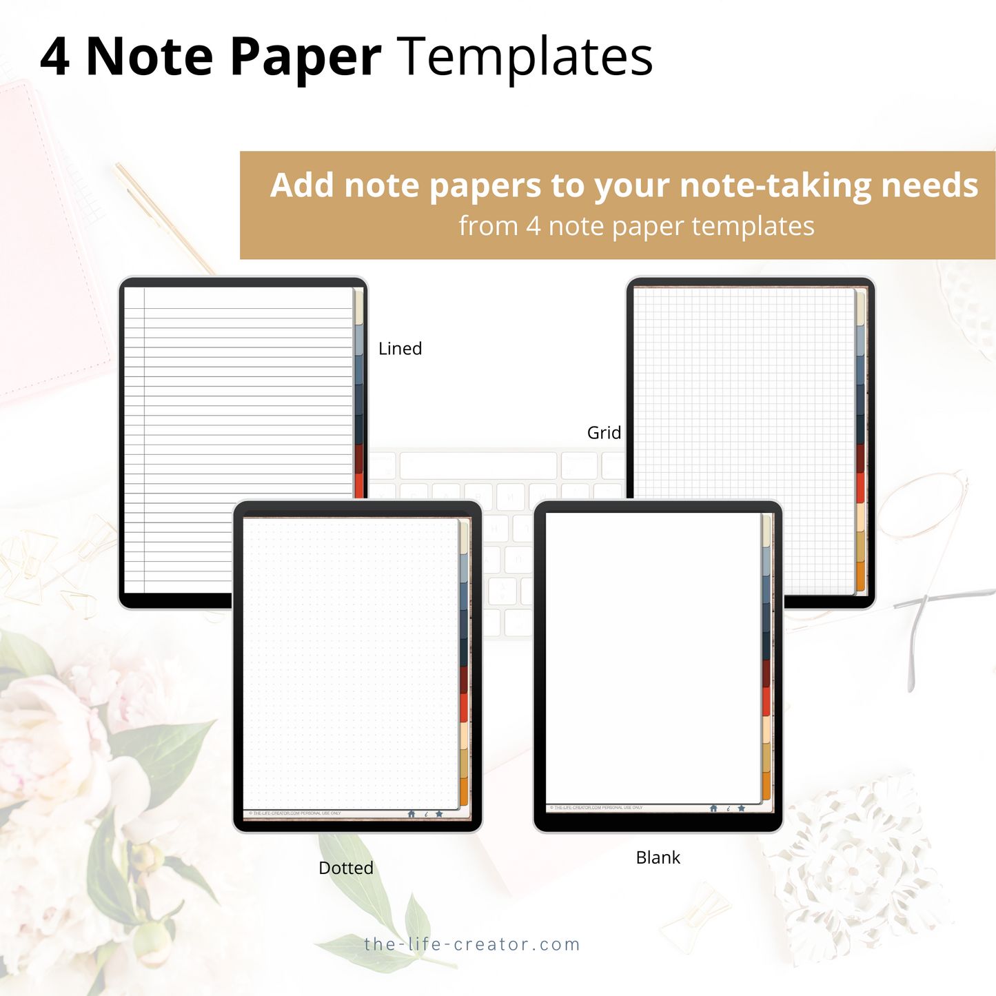 Digital Notebook | Portrait | Minimalist Design