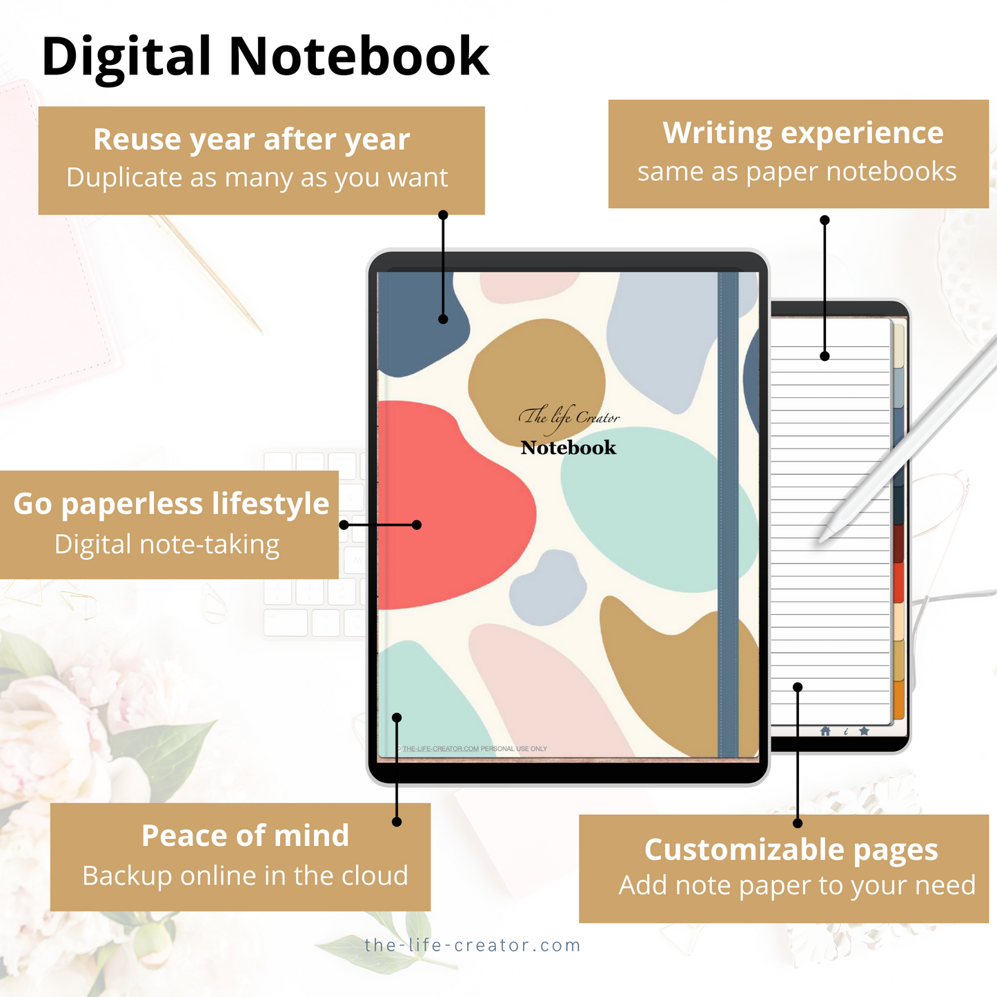 Digital Notebook | Portrait | Minimalist Design