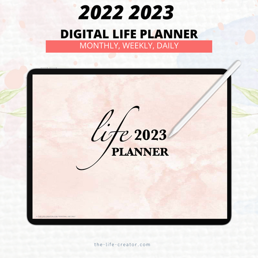 2022 2023 Life Planner | Landscape | Monthly Weekly Daily