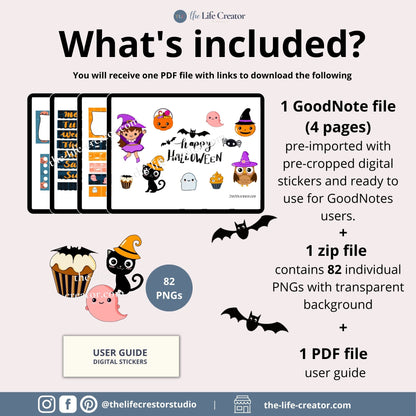 Halloween Digital Stickers Pack