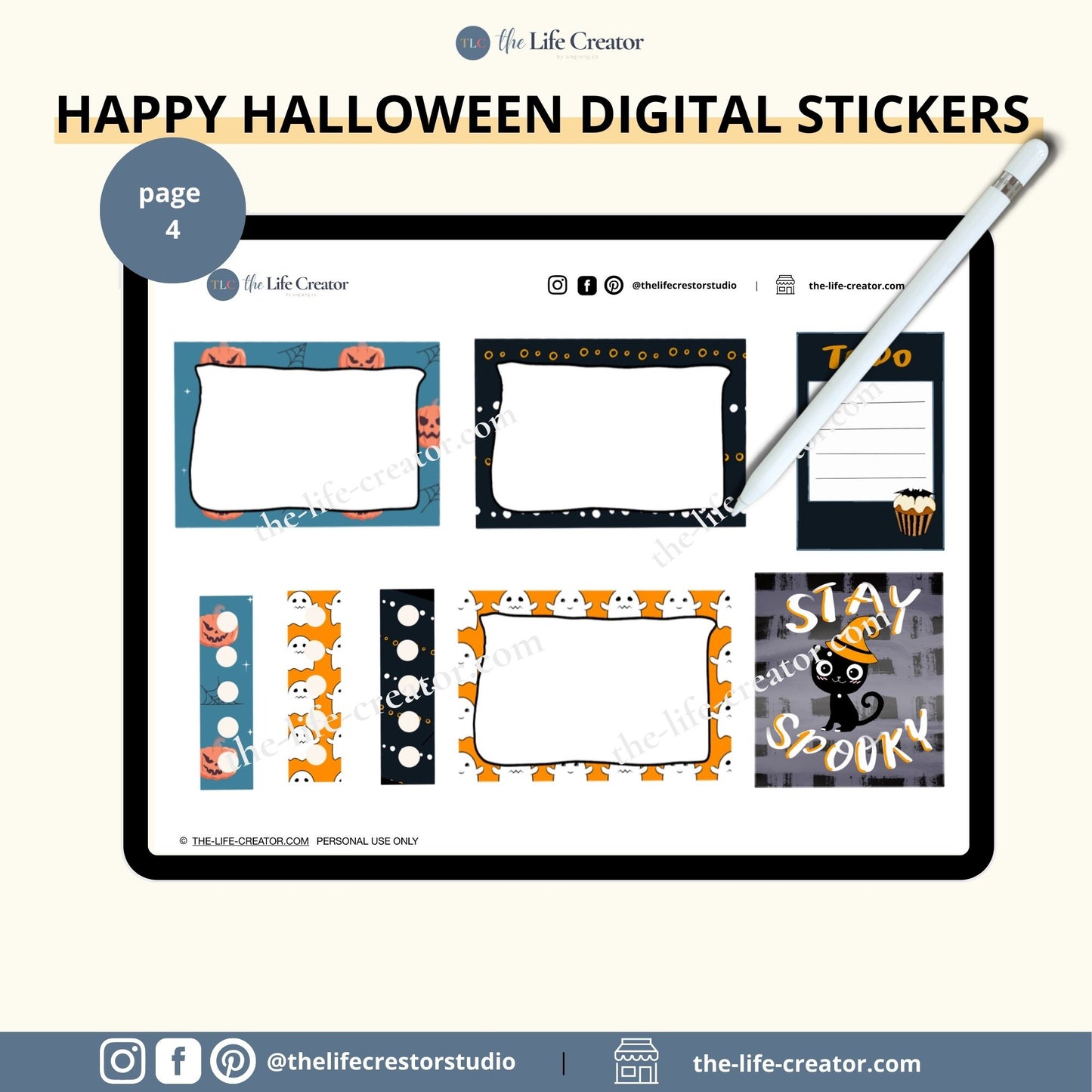 Halloween Digital Stickers Pack